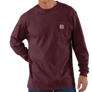 CARHARTT men’s Loose Fit Heavyweight Long Sleeve Pocket T-Shirt
